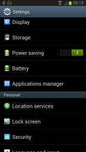 Select Applications Manager in your Android Device Settings
