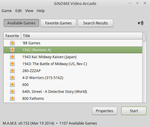 Gnome Video Arcade (MAME Frontend) | Linux Mint