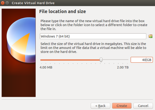 VirtualBox Hard Drive Size